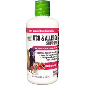 Liquid-Vet Itch & Allergy Support Allergy-Friendly Unflavored Dog Supplement, 32-oz bottle