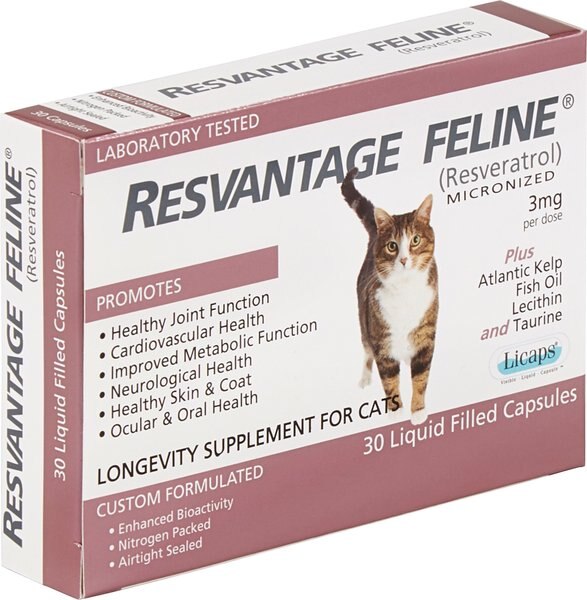 Resvantage Feline Longevity Cat Supplement, 30 count slide 1 of 3
