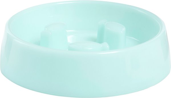 Frisco Fish Shaped Ridges Slow Feed Bowl, Light Blue, 1.25 cups, 1 count slide 1 of 7