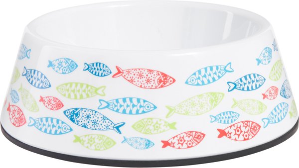 Frisco Colorful Fish Melamine Cat Bowl, 1.5 Cup slide 1 of 7