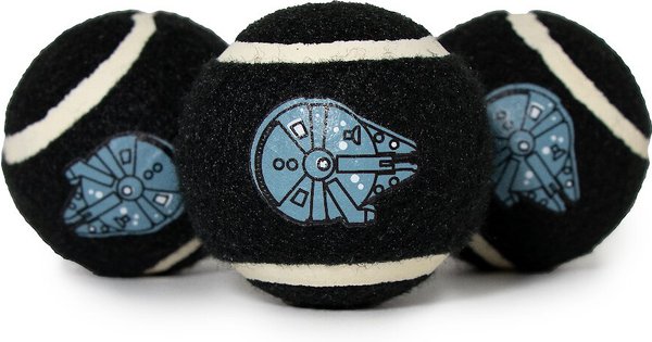 Buckle-Down Star Wars Millenium Falcon Squeaky Tennis Ball Dog Toy, 3-Pack slide 1 of 4