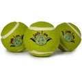 Buckle-Down Star Wars Yoda Squeaky Tennis Ball Dog Toy, 3-Pack