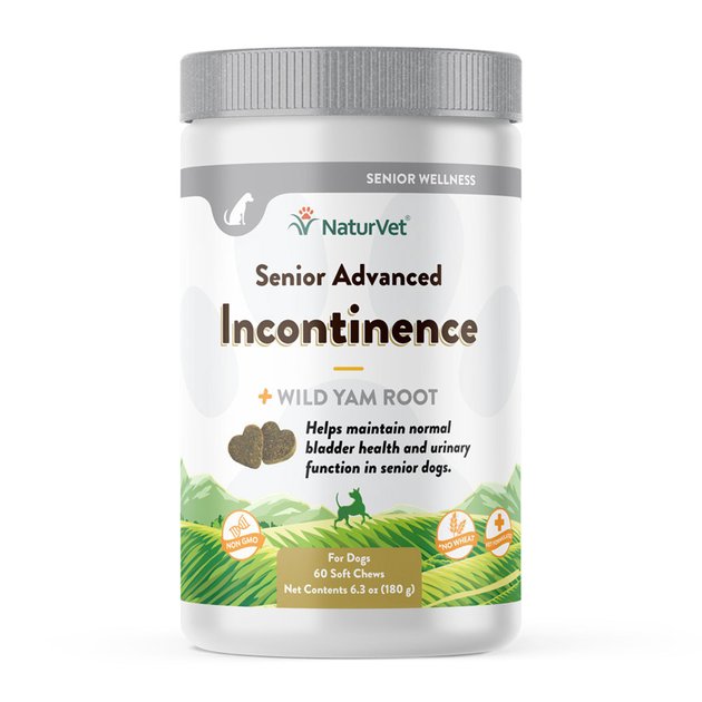 NaturVet Senior Advanced Incontinence Soft Chews Dog Supplement, 60
