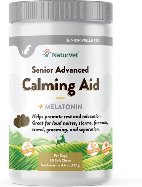 NaturVet Senior Advanced Calming Aid With Non-GMO Ingredients Dog Supplement, 60 count slide 1 of 1