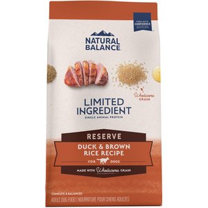 Natural Balance Limited Ingredient Reserve Duck & Brown Rice Recipe Dry Dog Food, 4-lb bag
