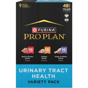Purina Pro Plan Urinary Tract Health Poultry & Beef Variety Pack Canned Cat Food, 3-oz can, case of 48