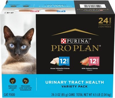 Purina Pro Plan Focus Urinary Tract Health Seafood Favorites Variety Pack Canned Cat Food, 3-oz can, case of 24, slide 1 of 1