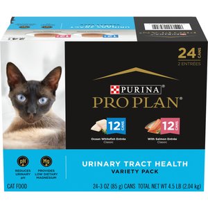Purina Pro Plan Focus Urinary Tract Health Seafood Favorites Variety Pack Canned Cat Food, 3-oz can, case of 24
