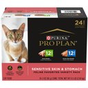 Purina Pro Plan Focus Sensitive Skin & Stomach Duck & Arctic Char Variety Pack Canned Cat Food, 3-oz can, case of 24