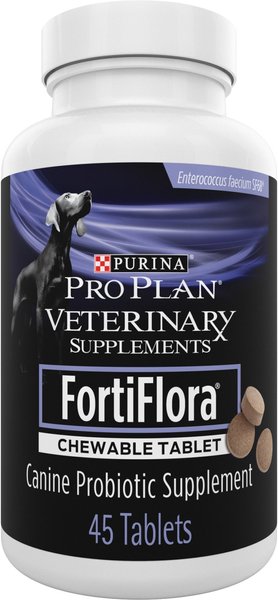 Purina Pro Plan Veterinary Diets FortiFlora Chewable Tablets Digestive Supplement for Dogs, 45 tablets slide 1 of 11