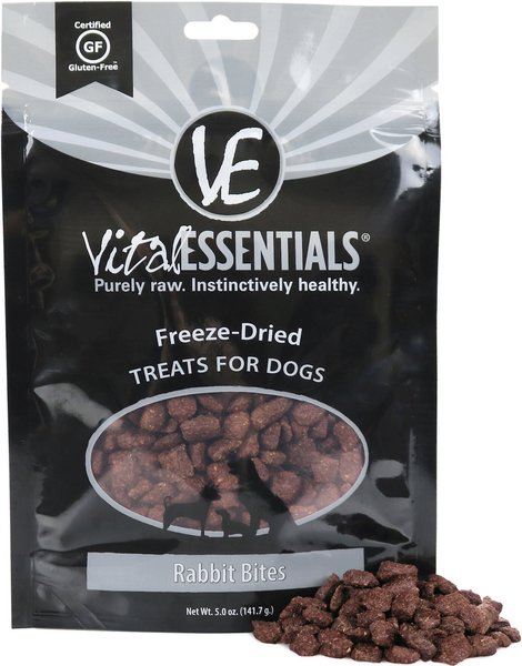 Vital Essentials Rabbit Bites Freeze-Dried Raw Dog Treats, 5-oz bag slide 1 of 5