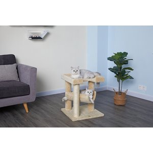 Go Pet Club 23-in Premium Carpeted Scratcher Cat Tree, Beige