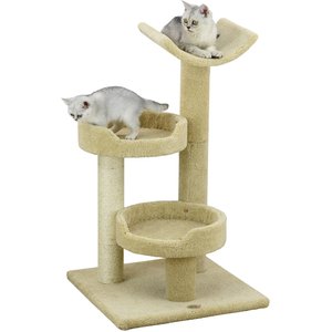 Go Pet Club 37-in Premium Carpeted Sisal Post Cat Tree, Beige