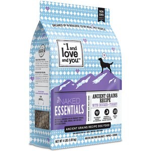 I and Love and You Naked Essentials Ancient Grain Chicken and Turkey Recipe Dry Dog Food, 4-lb bag