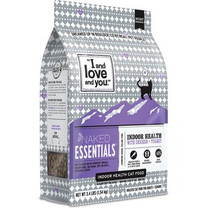 I and Love and You Naked Essentials Indoor Health Chicken and Turkey Recipe Dry Cat Food, 3.4-lb bag