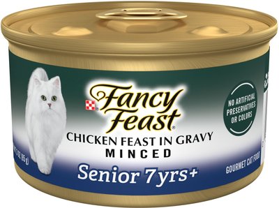 Fancy Feast Chicken Feast in Gravy Minced Senior 7+ Canned Cat Food, 3-oz can, case of 24, slide 1 of 1