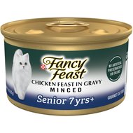 Fancy Feast Chicken Feast in Gravy Minced Senior 7+ Canned Cat Food, 3-oz can, case of 24