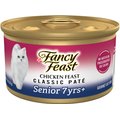 Fancy Feast Chicken Feast Pate Senior 7+ Canned Cat Food, 3-oz can, case of 24