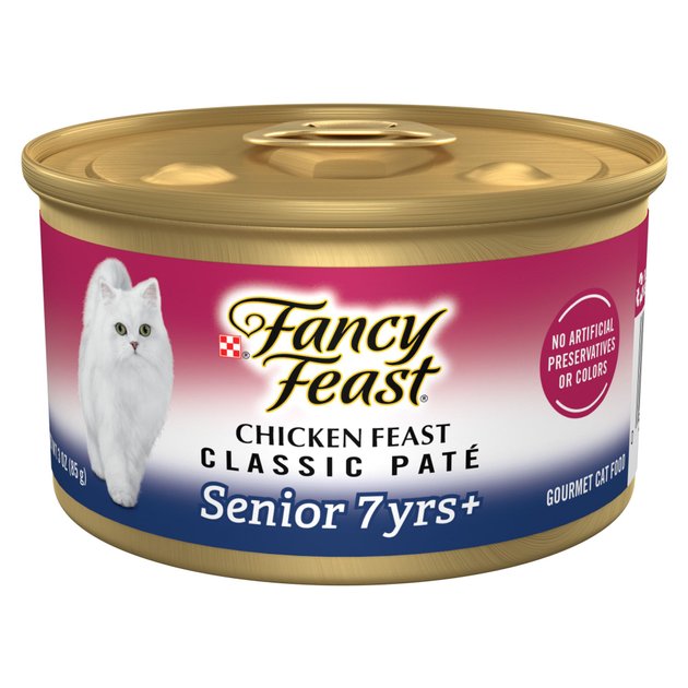 FANCY FEAST Chicken Feast Pate Senior 7+ Canned Cat Food, 3oz can