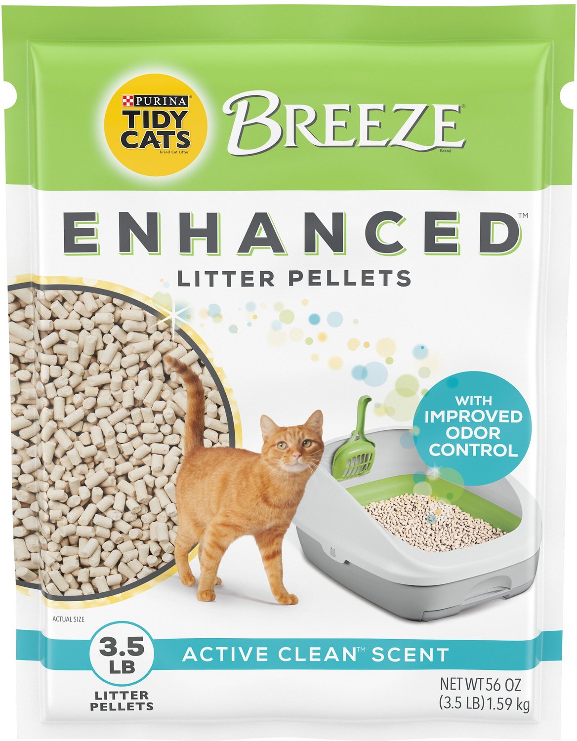 TIDY CATS Breeze Cat Litter Enhanced Pellets Refill, 3.5lb bag