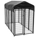 Lucky Dog Uptown Welded Wire Dog Kennel, Cover & Frame