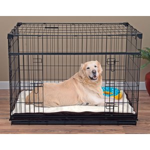 Lucky Dog Sliding Double Door Wire Dog Crate, 42 inch
