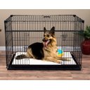 Lucky Dog Sliding Double Door Wire Dog Crate, 48 inch