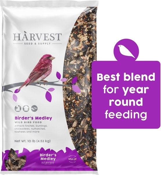 Harvest Seed & Supply Birder's Medley Wild Bird Food, 10-lb bag slide 1 of 8