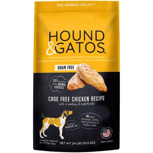 Hound & Gatos Grain-Free Cage Free Chicken Recipe Dry Dog Food, 24-lb bag