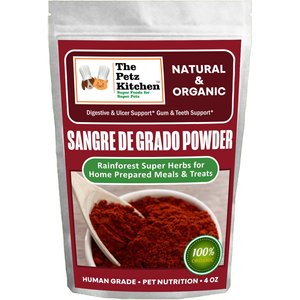 The Petz Kitchen Sangre De Grado Powder Dog & Cat Supplement, 4-oz bag