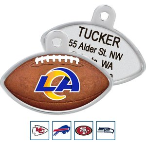 Quick-Tag NFL Football Personalized Dog & Cat ID Tag, Large, LA Rams
