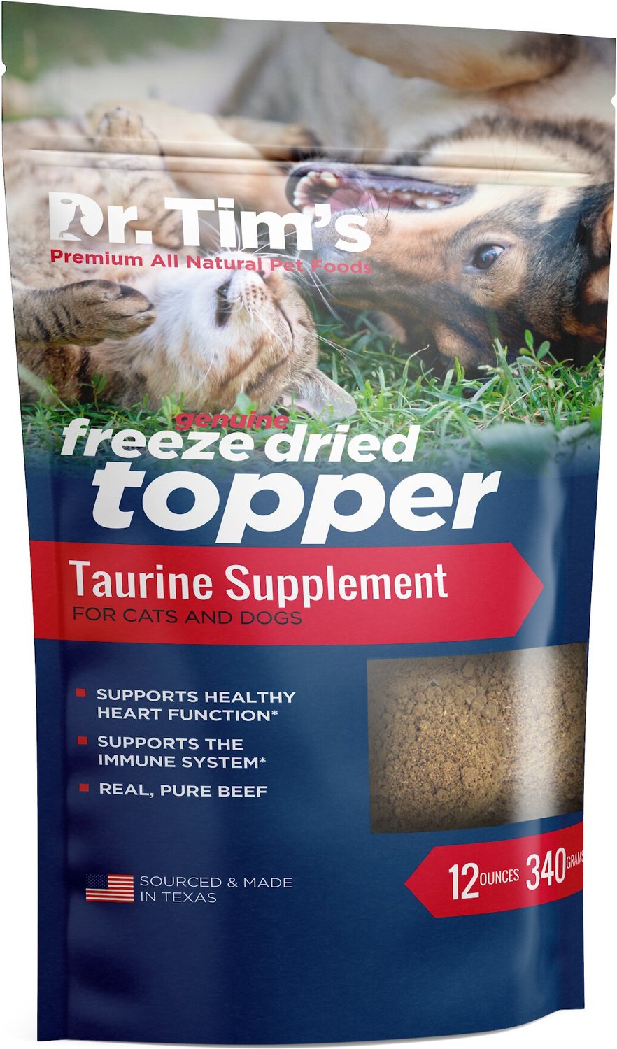 DR. TIM'S Beef Taurine Supplement Freeze-Dried Dog & Cat ...