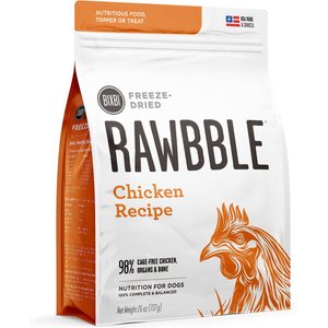 BIXBI Rawbble Chicken Recipe Grain-Free Freeze-Dried Dog Food, 26-oz bag