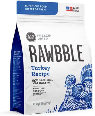 BIXBI Rawbble Turkey Recipe Grain-Free Freeze-Dried Dog Food, slide 1 of 1