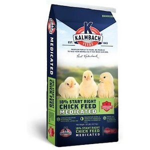 Kalmbach Feeds 18% Protein Start Right Medicated Chick Feed, 50-lb bag