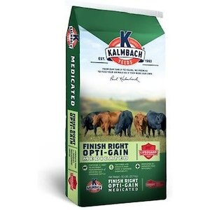Kalmbach Feeds Finish Right Opti-Gain Growing & Finishing Cattle Feed, 50-lb bag