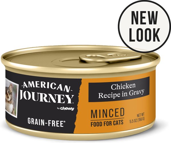American Journey Minced Chicken Recipe in Gravy Grain-Free Canned Cat Food, 5.5-oz, case of 24 slide 1 of 10