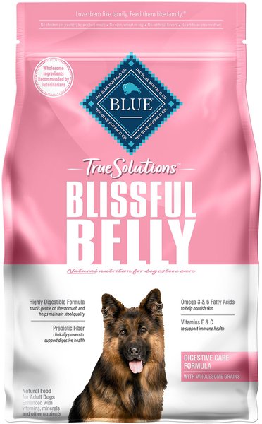Blue Buffalo True Solutions Blissful Belly Digestive Care Formula Dry Dog Food, 4-lb bag slide 1 of 10