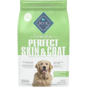 Blue Buffalo True Solutions Perfect Coat Skin & Coat Care Formula Dry Dog Food, 4-lb bag