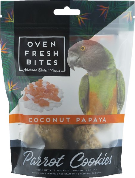 Caitec Oven Fresh Bites Coconut Papaya Mango Cookies Parrot Treats, 4-oz bag slide 1 of 1
