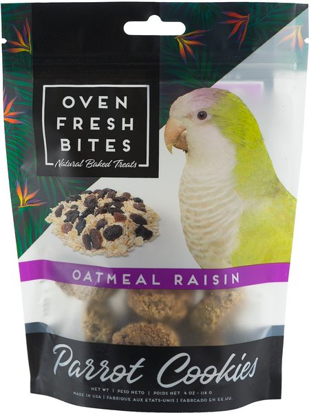 Caitec Oven Fresh Bites Oatmeal Raisin Cookies Parrot Treats, 4-oz bag slide 1 of 1