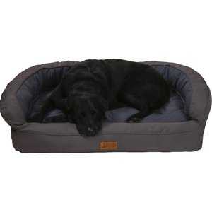 3 Dog Pet Supply EZ Wash Softshell Orthopedic Bolster Dog Bed w/Removable Cover, Slate, Large