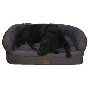 3 Dog Pet Supply EZ Wash Softshell Orthopedic Bolster Dog Bed w/Removable Cover, Slate, Small