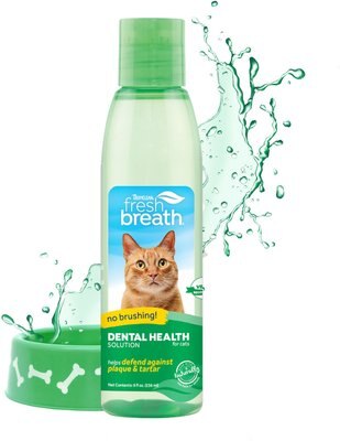 TropiClean Fresh Breath Oral Care Cat Water Additive, 8-oz bottle, slide 1 of 1