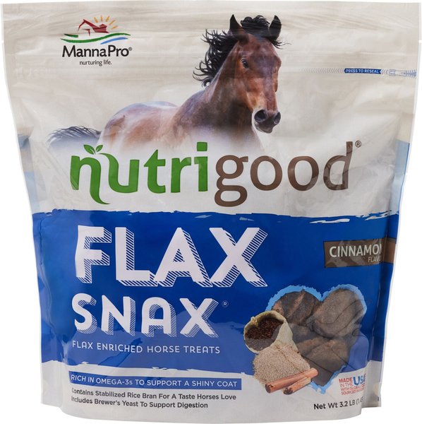 Manna Pro FlaxSnax Flax Enriched Horse Treats, 3.2-lb bag slide 1 of 2