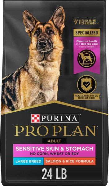 Purina Pro Plan Sensitive Skin & Stomach Salmon Adult Large Breed Formula Dry Dog Food, 24-lb bag slide 1 of 9
