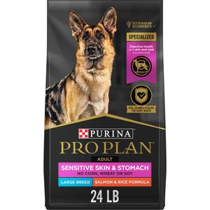Purina Pro Plan Sensitive Skin & Stomach Salmon Adult Large Breed Formula Dry Dog Food, 24-lb bag
