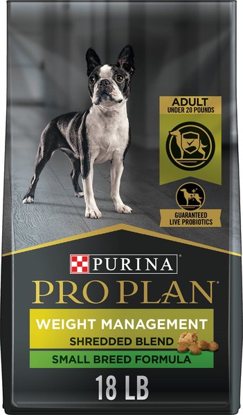 Purina Pro Plan Weight Management Chicken Adult Small Breed Formula Dry Dog Food, 18-lb bag slide 1 of 9