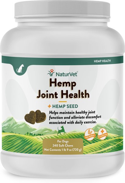 NaturVet Hemp Soft Chews Joint Supplement for Dogs, 240 count slide 1 of 1