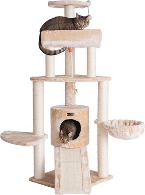 Armarkat 58-in Cat Tower & Ramp Cat Tree, Beige, slide 1 of 1